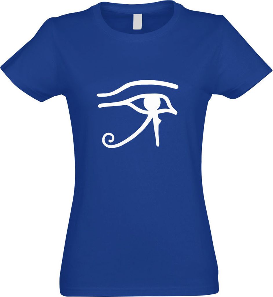 Kiwistar - T-Shirt tailliert - Damen - royal - Auge des Ra - mit Motiv Bedruckt - Funshirt Design - Sport - Freizeit - Damen - M
