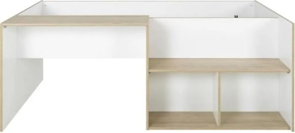 Lit combiné enfant OSCAR 90x190 cm - Chêne clair et Blanc - Diagonal - 3