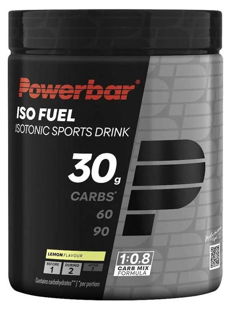 POWERBAR isotonischer Sports Drink Iso Fuel 30 Kohlenhydrate Black Line 608 g