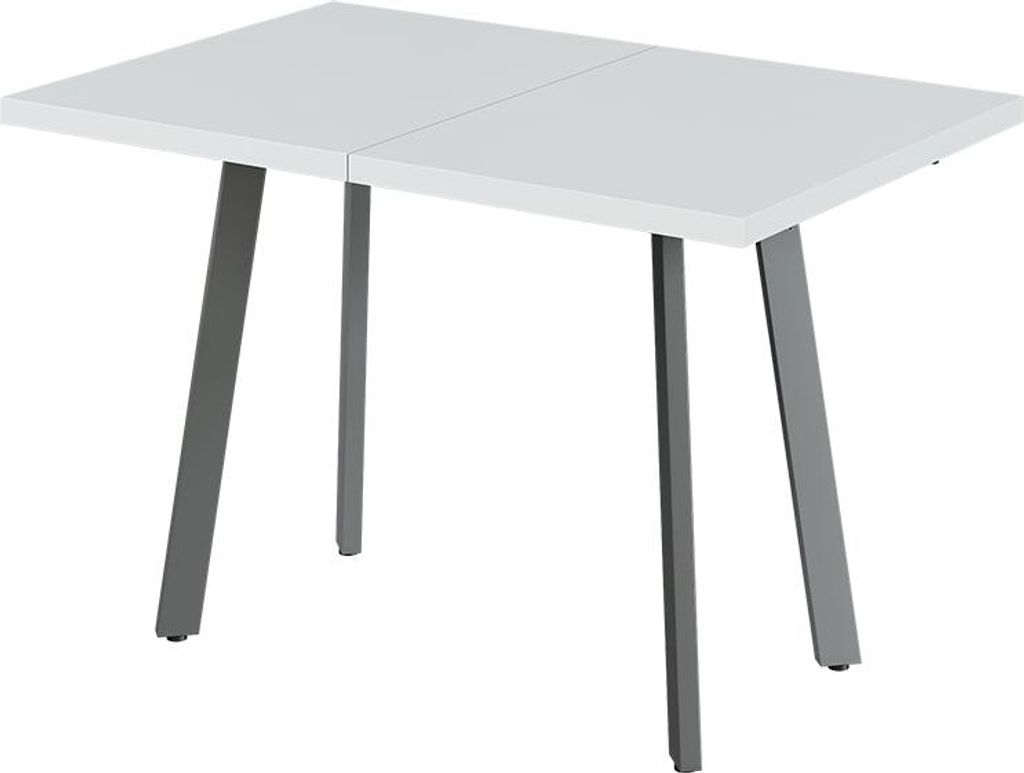 Jídelní stůl Vicco Tisko Bílá/Šedá 120-160 x 80 cm s Obrázek produktu 