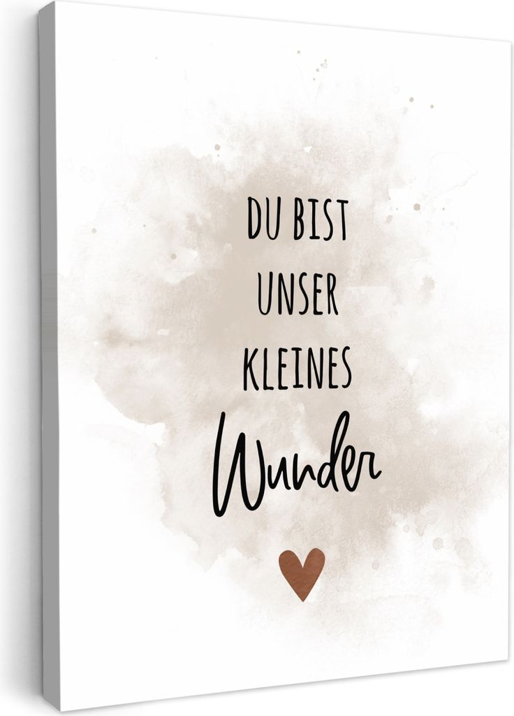 Wanddeko 60x80 cm - Kinder - Du bist unser kleines Wunder, Deko, Deko Wohnzimmer, Bilder, Wanddeko