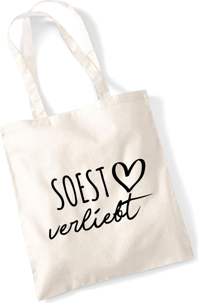 Huuraa Jutebeutel Soest verliebt 10 Liter Natural Baumwolle Tasche Geschenkidee