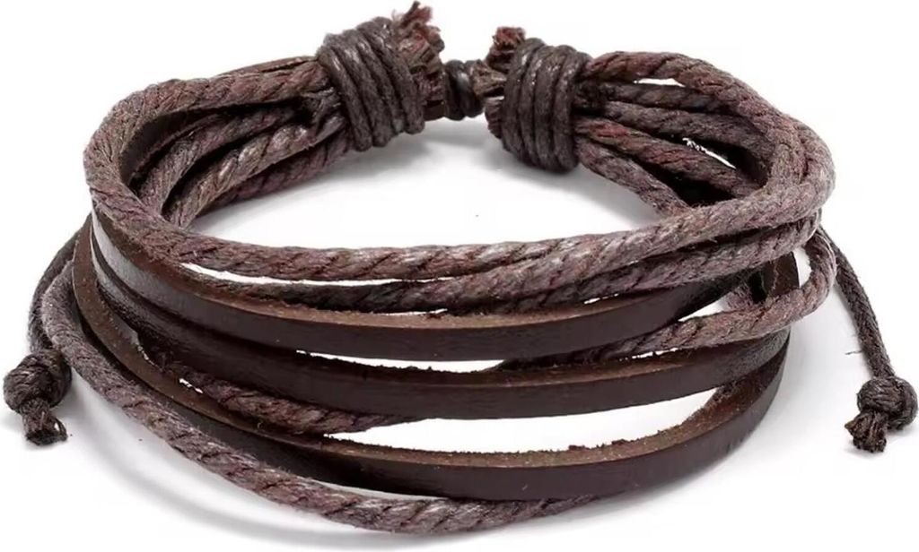 Stylisches Armband Gerard aus Eko-Leder in Braun für Herren KP33317