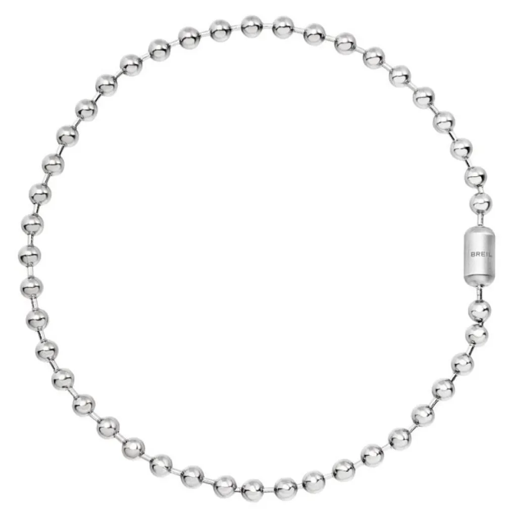 Collier Bubble Bead original TJ3668 en acier inoxydable argenté chic