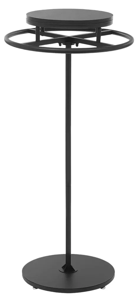Présentoir à Vêtements Rotatif 360° Noir 140cm Fer et Bois - Élégant