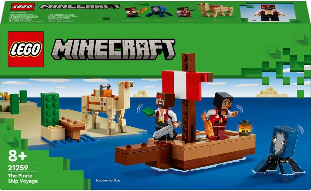 LEGO Minecraft 21259 Le Voyage du Bateau Pirate Image du produit 