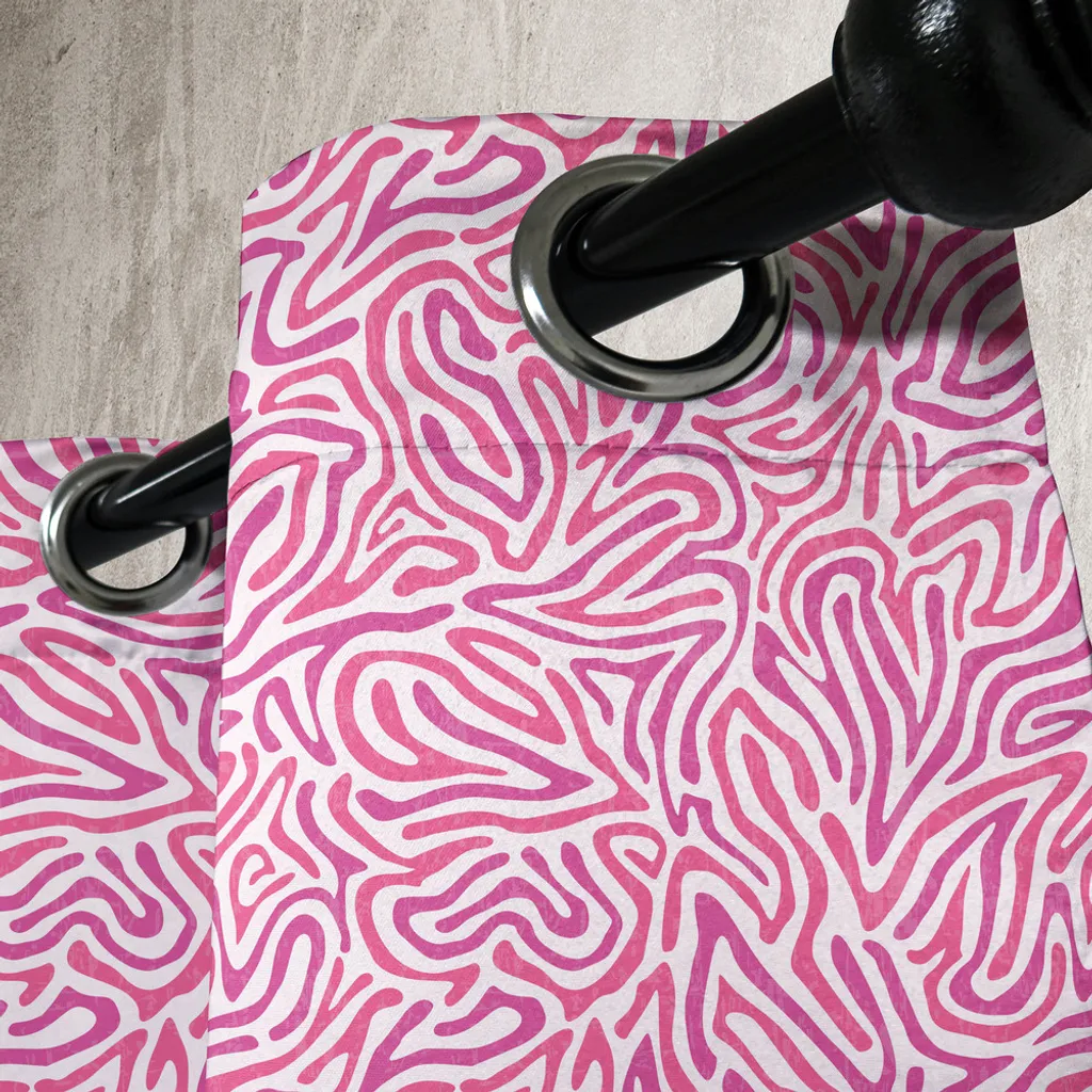 Rideau Anti-Regard Zèbre Rose et Blanc - Solution Déco Originale 280cm - 3