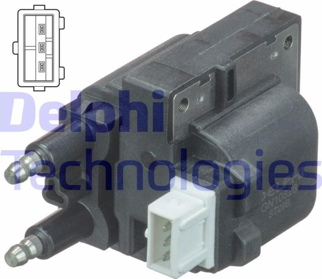 DELPHI GN10828-12B1 Zündspule OE 7700863021 kompatibel mit V40, S40, Safrane, Megane, Laguna