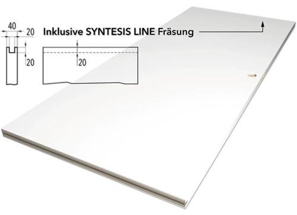 ECLISSE Schiebetürblatt CPL weiß (ähnich RAL 9016) Produktbild 