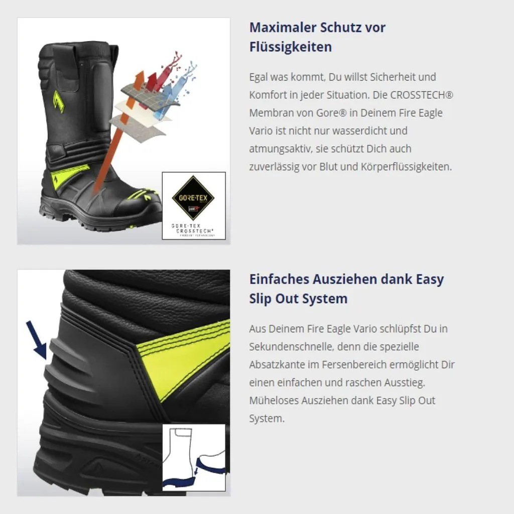 Bottes de Sécurité Haix FIRE EAGLE Vario pour Interventions et Secours - 6
