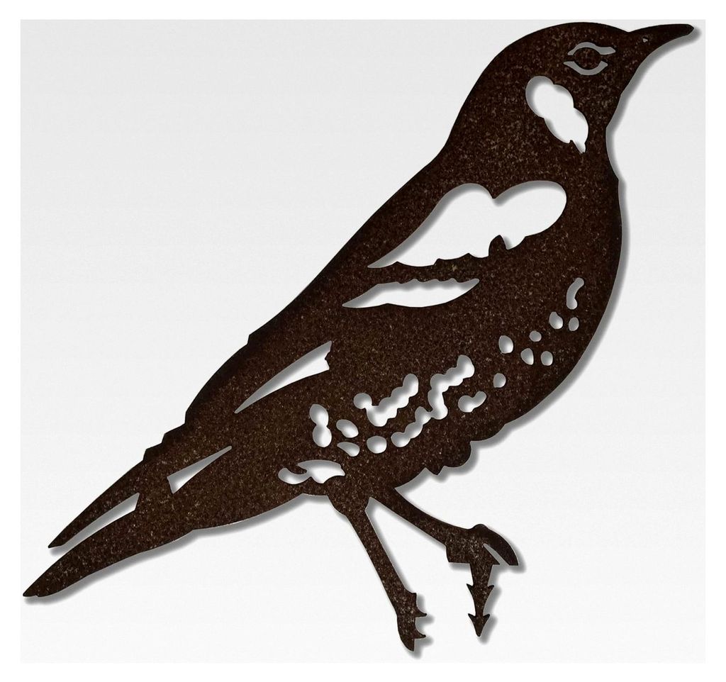 ARTTEC Vogel/Drossel (Rostdeko) - Gartendeko aus Metall - Rost Deko für Garten, Balkon und Terrasse - Metall Deko zum Aufstellen - Hergestellt in ...