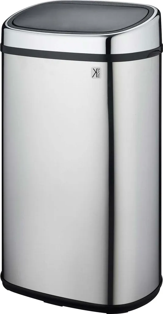 Grande poubelle de cuisine 58 litres CITY système Push to open Inox