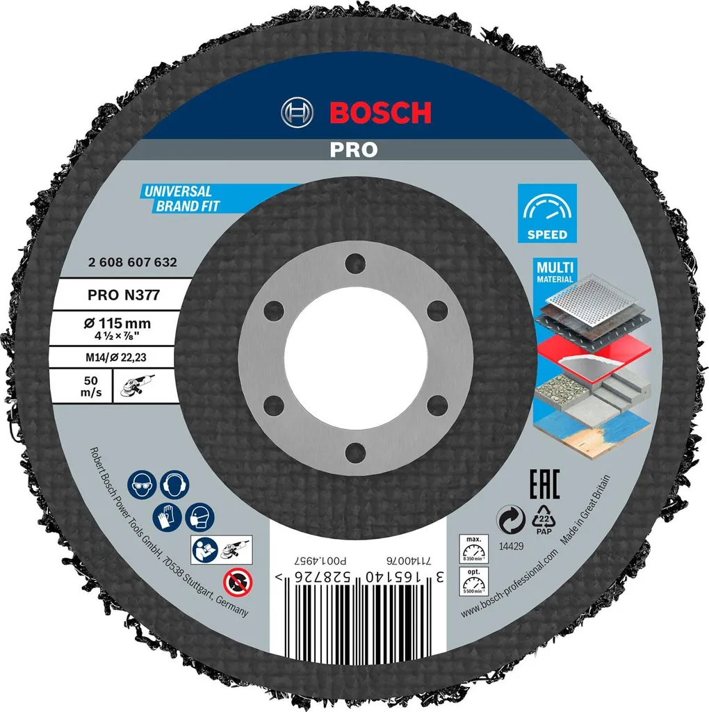 Vello Pulizia 115mm SiC - Disco Smerigliatrice per Ruggine e Vernice - 3
