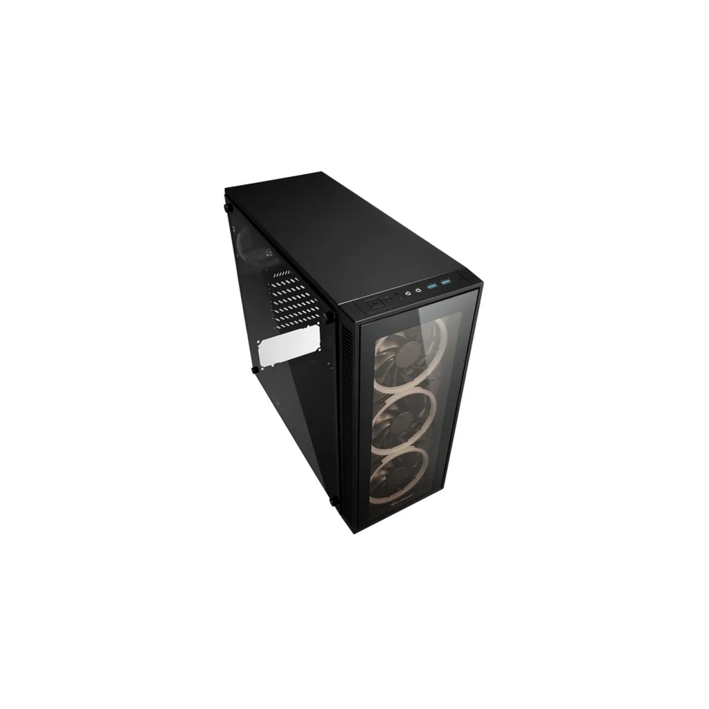 Boîtier PC Sharkoon TG4 avec 4 ventilateurs et fenêtres en verre trempé noir