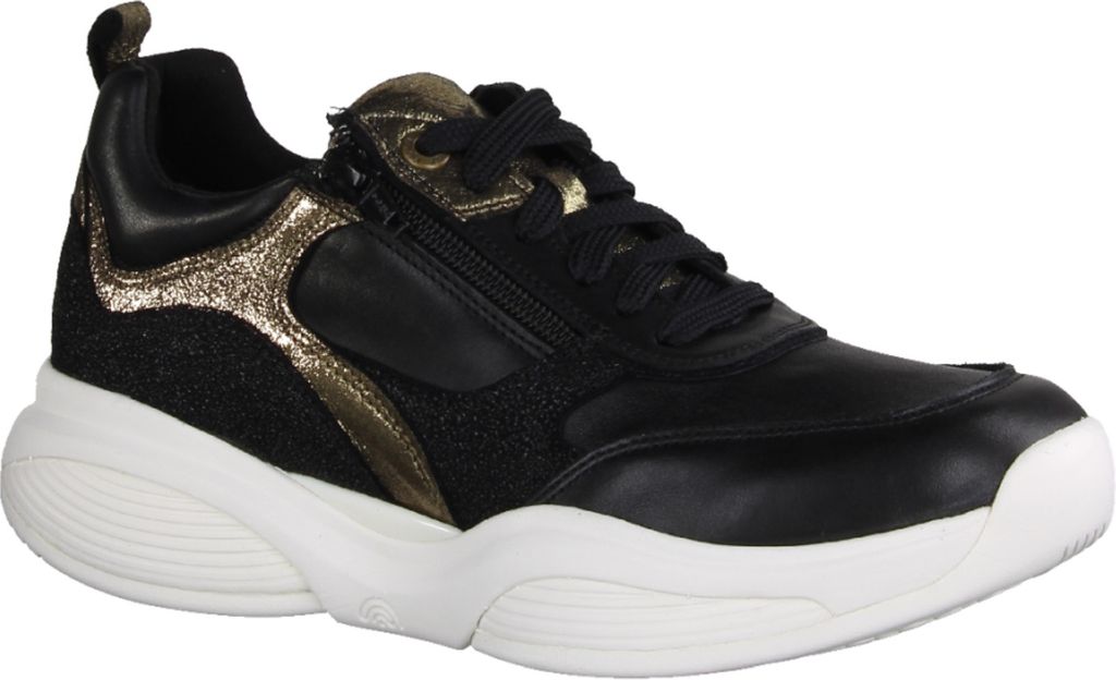 Xsensible SWX19 Damen Halbschuhe Abrollschuh B, Stretchleder - Damenschuhe Bequeme Schnürschuhe, Schwarz, leder (stretch)