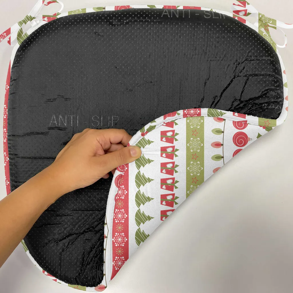 Coussin de Chaise Imperméable avec Sangles Décoration Noël 40 cm - 2