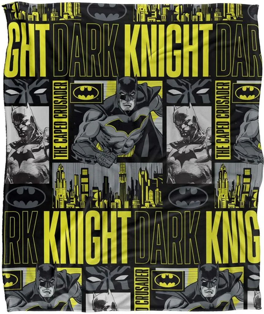 Jeté de Lit Batman Dark Knight pour Chambre Enfant - Plaid BD TV19045 Doux