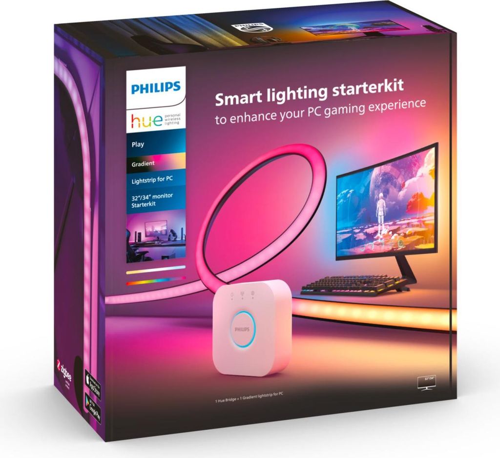 Play Gradient Lightstrip per monitor con starter set da 32 Immagine del prodotto 