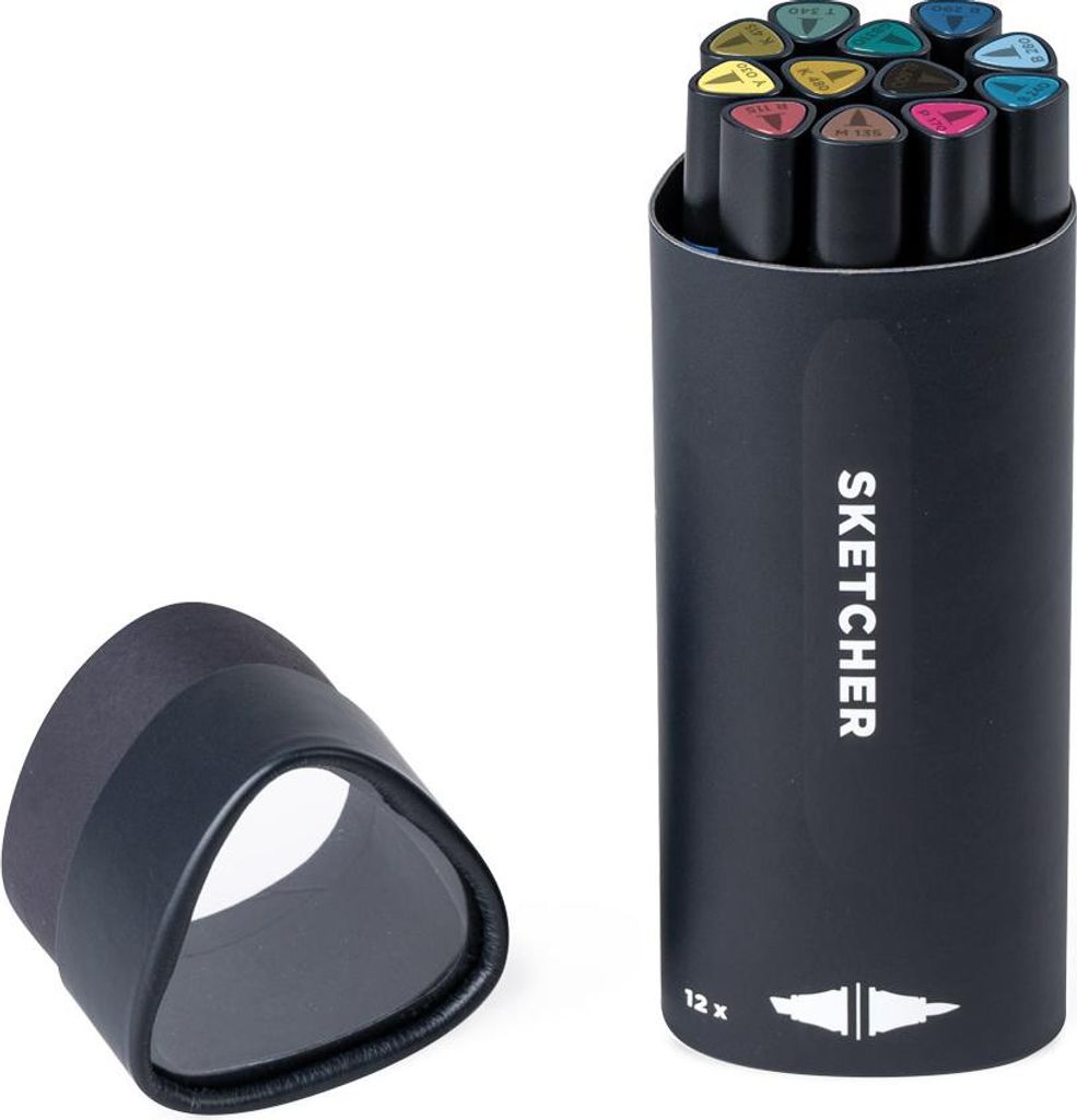Molotow Twinmarker Sketcher brush+chisel Main Kit 3 12 Stück