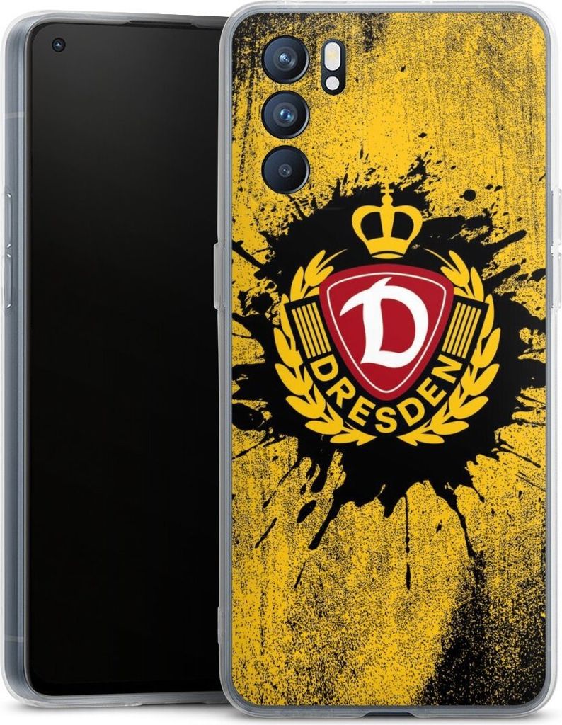 DeinDesign Handyhülle für Oppo Reno 6 5G Silikon Hülle Case Smartphone Schutzhülle Fußball Offizielles Lizenzprodukt SG Dynamo Dresden
