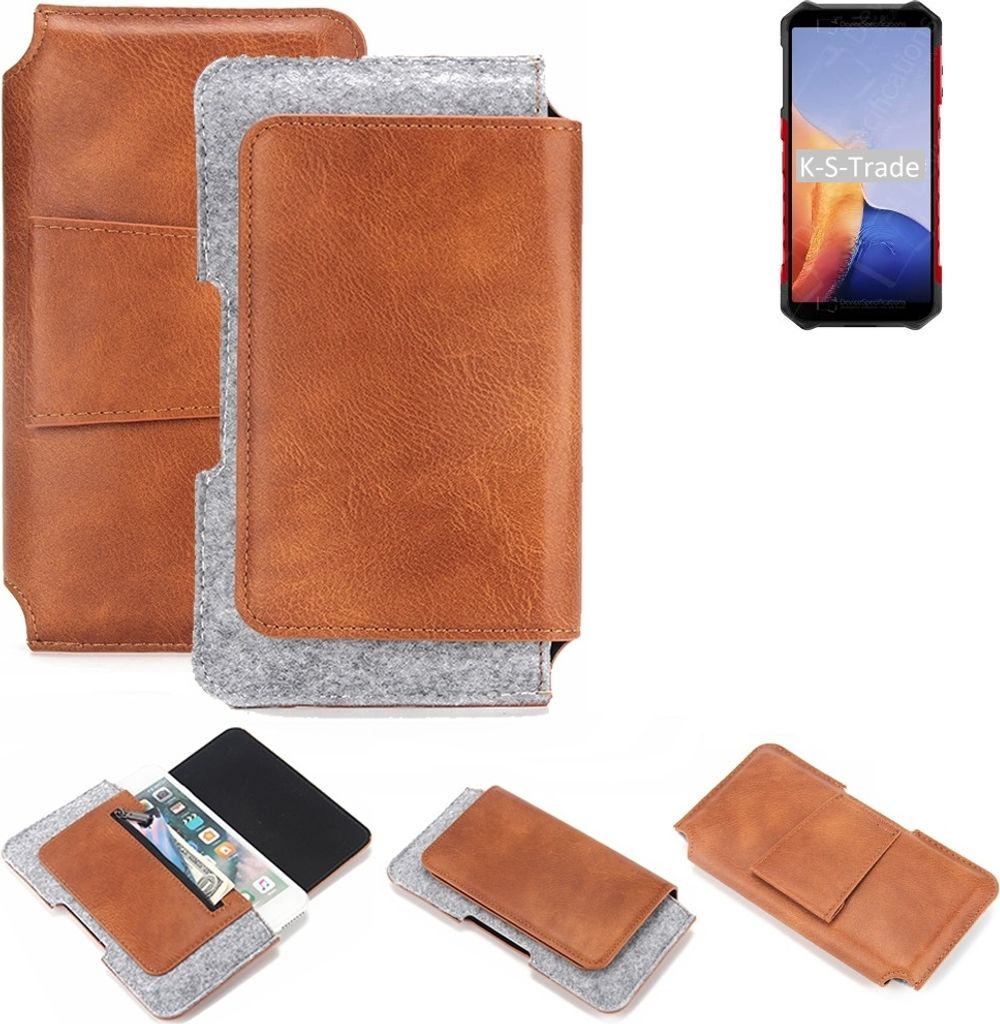 K-S-Trade Handyhülle Schutzhülle kompatibel mit Ulefone Armor X9 Gürteltasche Holster Gürtel Tasche Smartphone Tasche Handy Hülle Polyurethan+...