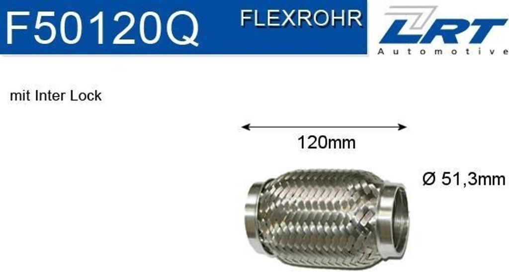 LRT F50120Q Flexrohr Abgasanlage Auspuffrohr