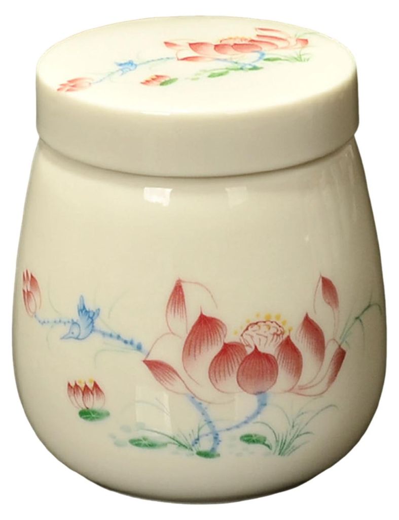 Keramik-Teedose mit Deckel, tragbares Aufbewahrungsgefäß für losen Tee, Honig, Gewürze, sogar zum Kochen, Eierbecher, luftdichter Behälter fü...