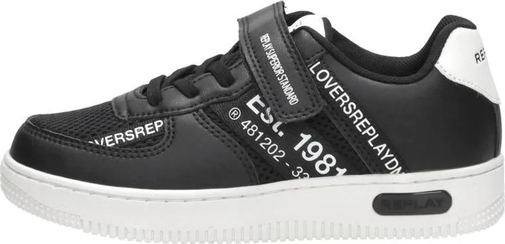 Replay Epic JR 4 Basket Basse à Scratch Noire Taille 33 pour Enfant