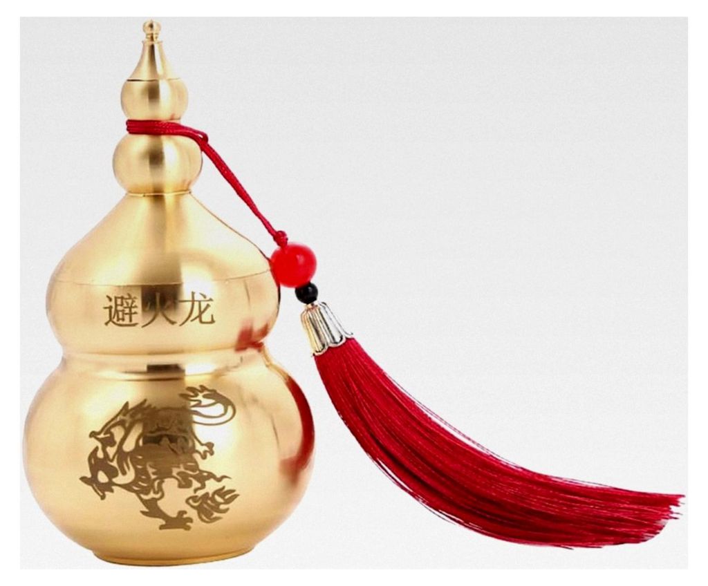 Feng Shui Chinesische Messing Hu Lou Kürbis Statue