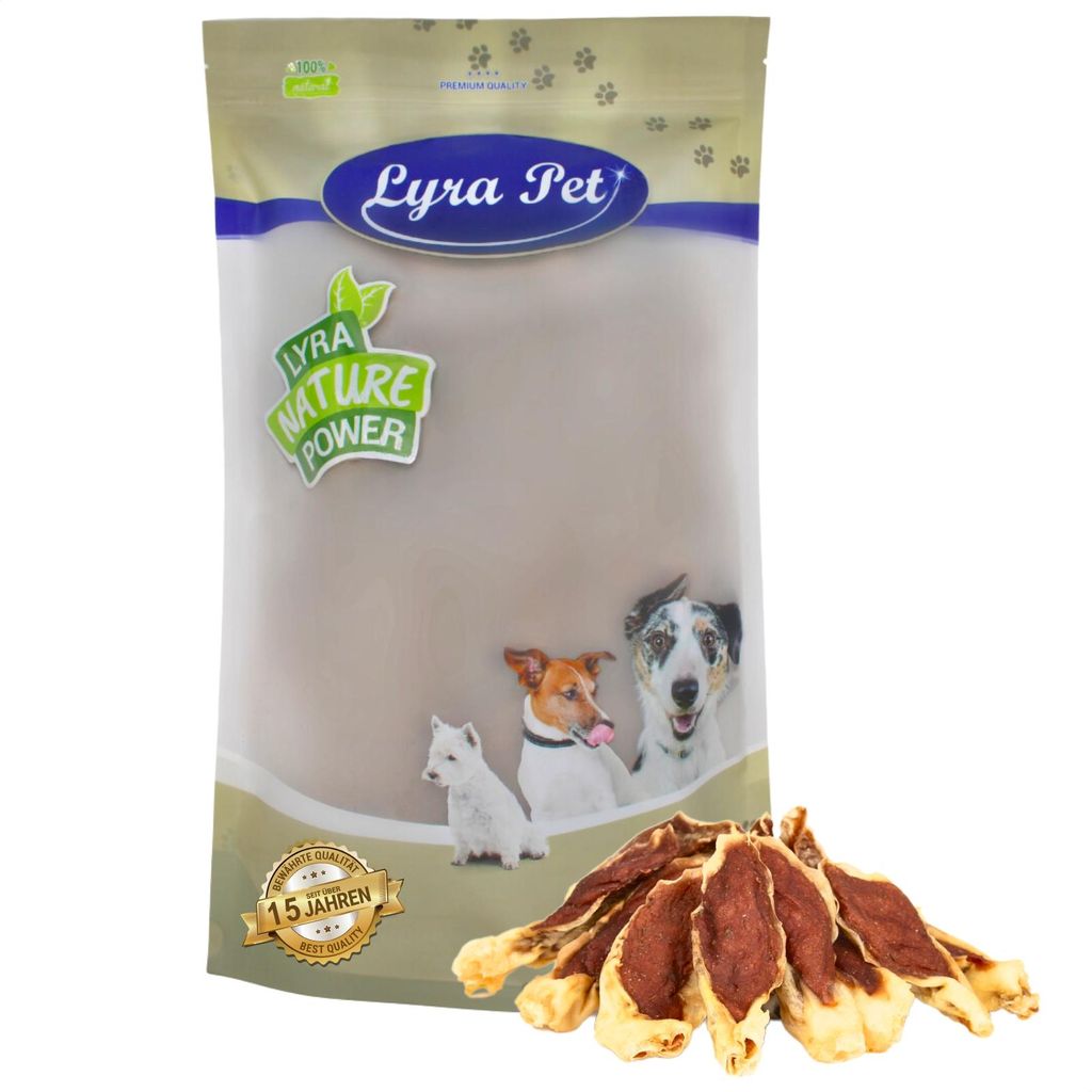 1 kg Lyra Pet® Kaninchenohren gefüllt mit Huhn Produktbild 