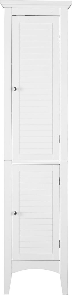 Badezimmer-Hochschrank Badmöbel Badregal Holzschrank Weiß Teamson ELG-588