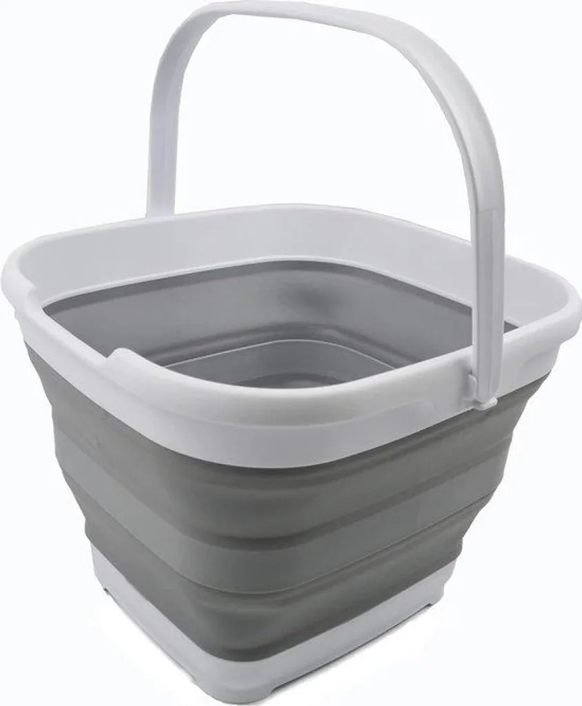 Seau pliable camping et voyage 10L rectangulaire pratique pour le plein air