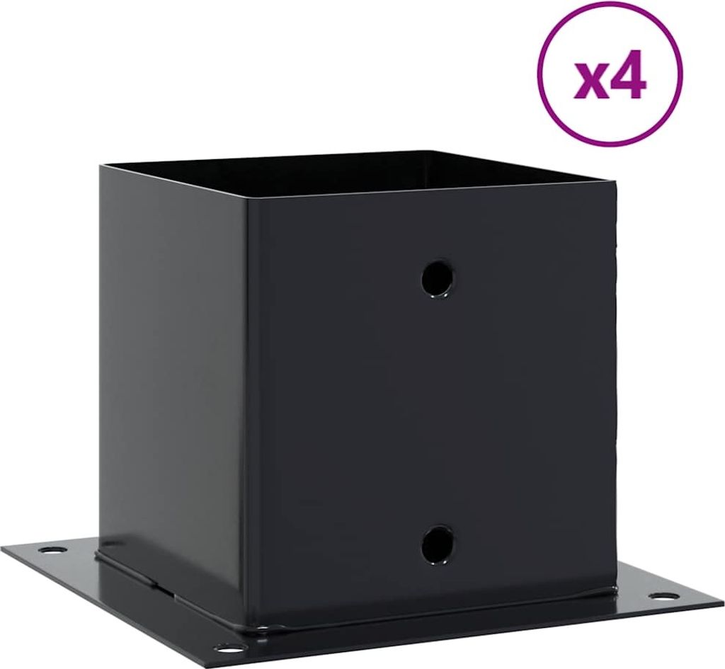 vidaXL Sloupková podpěra čtvercová 4 kusy 141x141 mm Obrázek produktu 