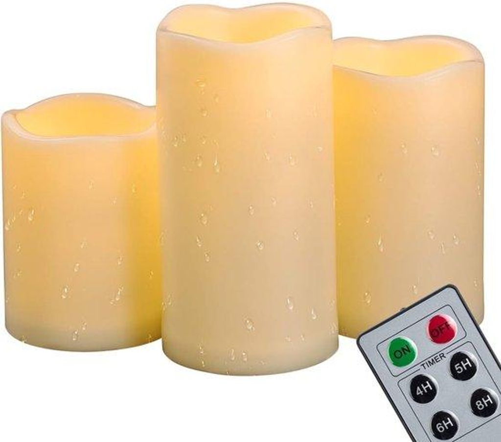 Outdoor LED Pijler Kaarsen met Timer & Grote Batterij Operated Flickering Vlamloze Plastic Nep Kaarsen voor Buiten Patio