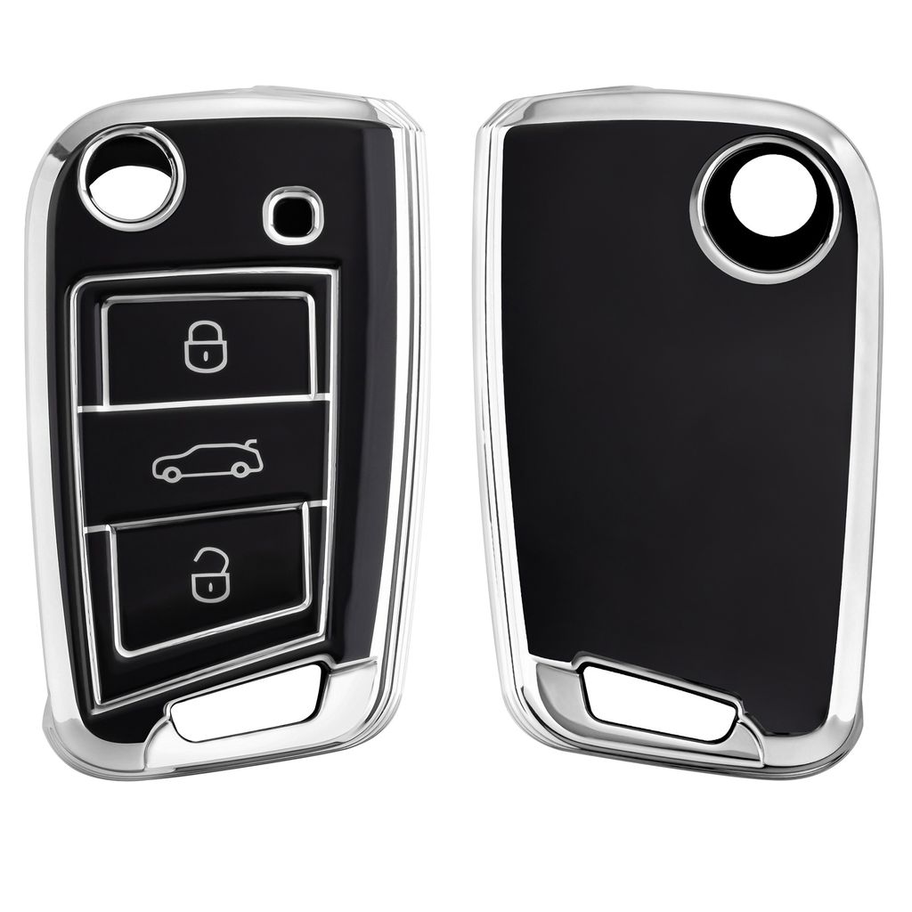 kwmobile Autoschlüssel Hülle kompatibel mit Hyundai 3-Tasten Autoschlüssel  Klapp - TPU Schutzhülle Schlüsselhülle Cover in Hochglanz Rosegold