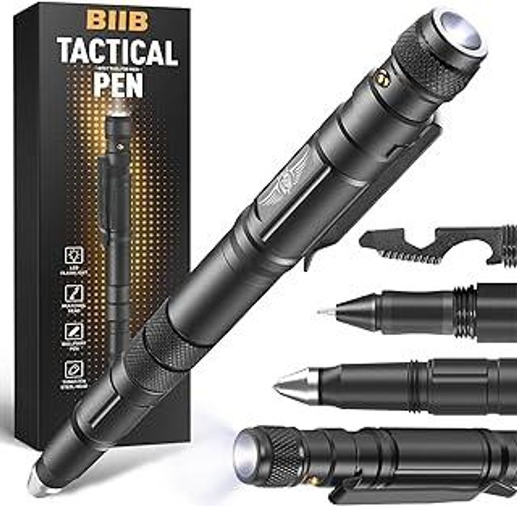 BIIB Geschenke für Männer,Multitool Pen mit LED Gadgets, Valentinstag Geschenke für ihn Männer, Feuerwehr Geschenke, Männergeschenke Geburtsta...