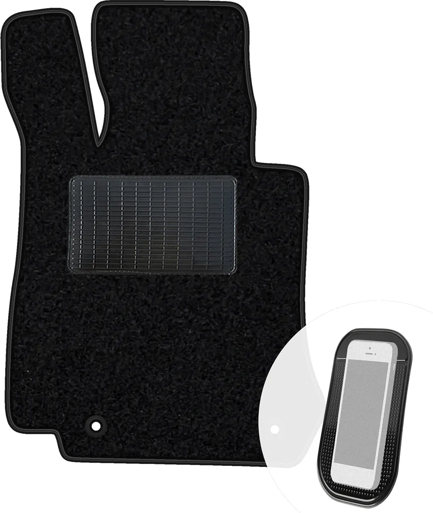 moto-MOLTICO tappetino conducente auto velours lato conducente tappetini auto nero tappetino conducente 1 pezzo adatto per Mercedes-Benz GL X164 2006-2012
