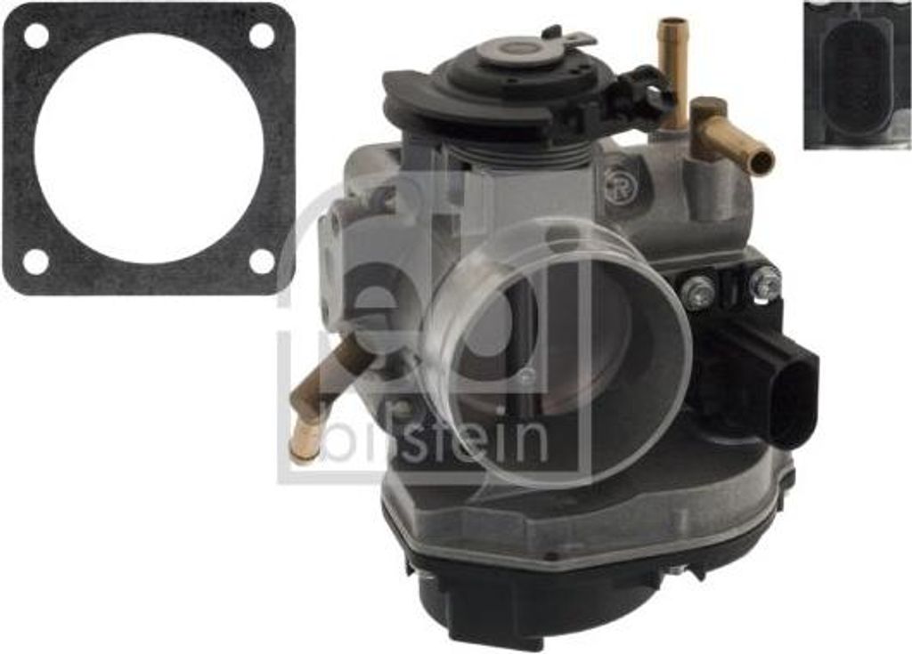 FEBI BILSTEIN 103775 Drosselklappengehäuse OE 028129748 kompatibel mit Octavia, Bora, Golf IV, New Beetle, Trailblazer, Shuma, Pajero, Z4er E85, S...