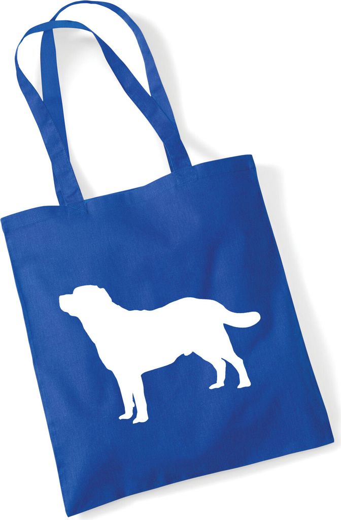 Huuraa Jutebeutel Labrador Retriever Silhouette 10 Liter Bright Royal Baumwolle Tasche Geschenkidee