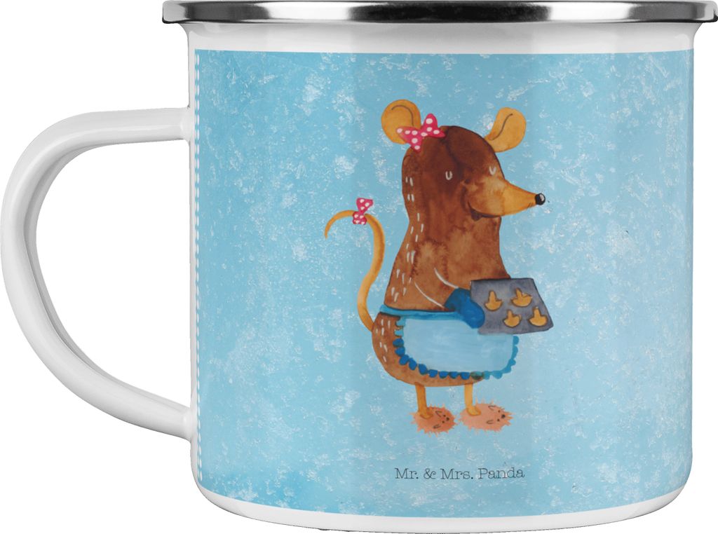 Mr. & Mrs. Panda Pott Maus Kekse - Eisblau - Geschenk, Plätzchen, Weihnachtskekse, becher emaille, Weihnachten, Winter, Backen, Haferl, Tasse, Tee...