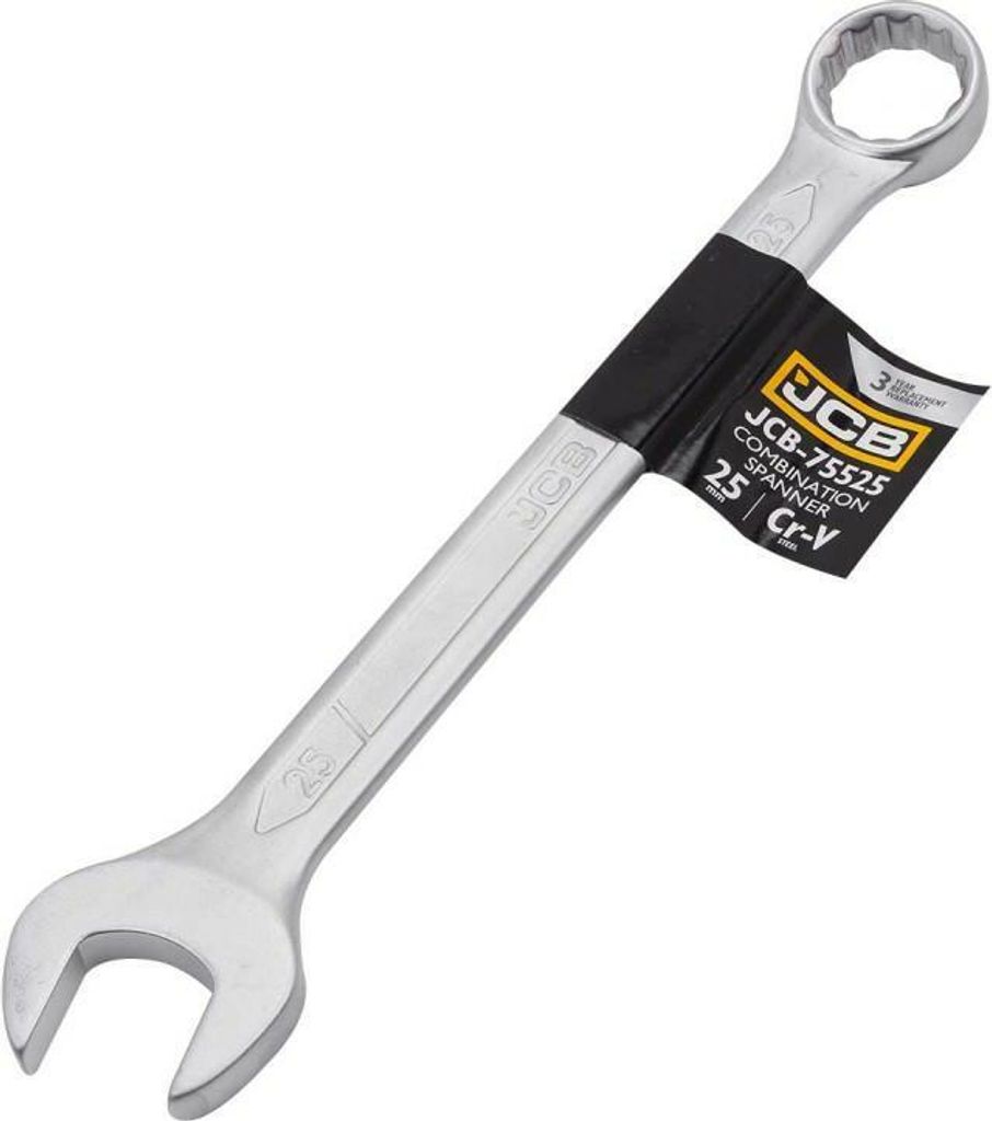 JCB | Gabelringschlüssel 25mm, Maul-Ringschlüssel, Ringmaulschlüssel