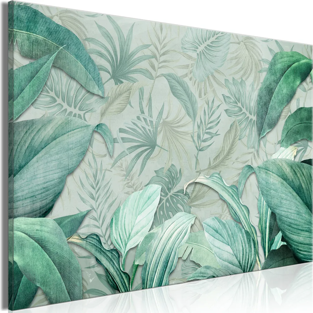 Stampa su Tela Grande 120x80 Foglie Tropicali - Quadro per Salotto