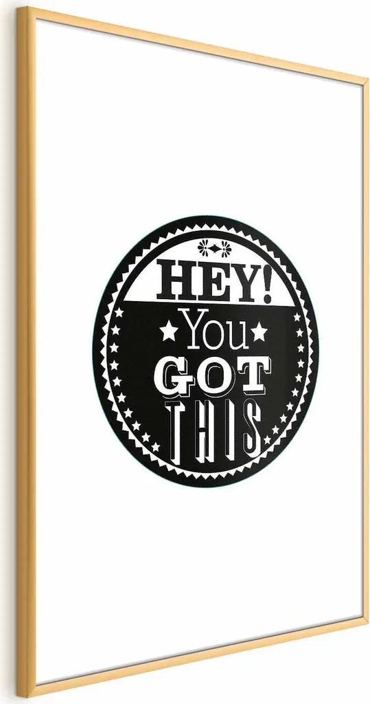 Poster You Got This 40x60 con Cornice Oro - Trend Arredamento 2024