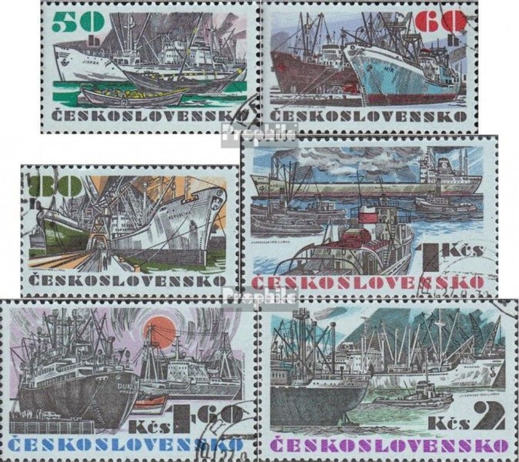 Briefmarken Tschechoslowakei 1972 Mi 2091-2096 (kompl.Ausg.) postfrisch Schiffe