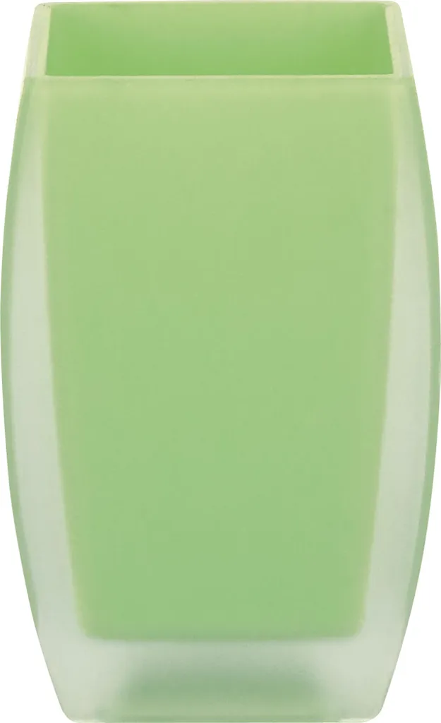 Rangement brosse à dents compact vert pour étagère et meuble de toilette
