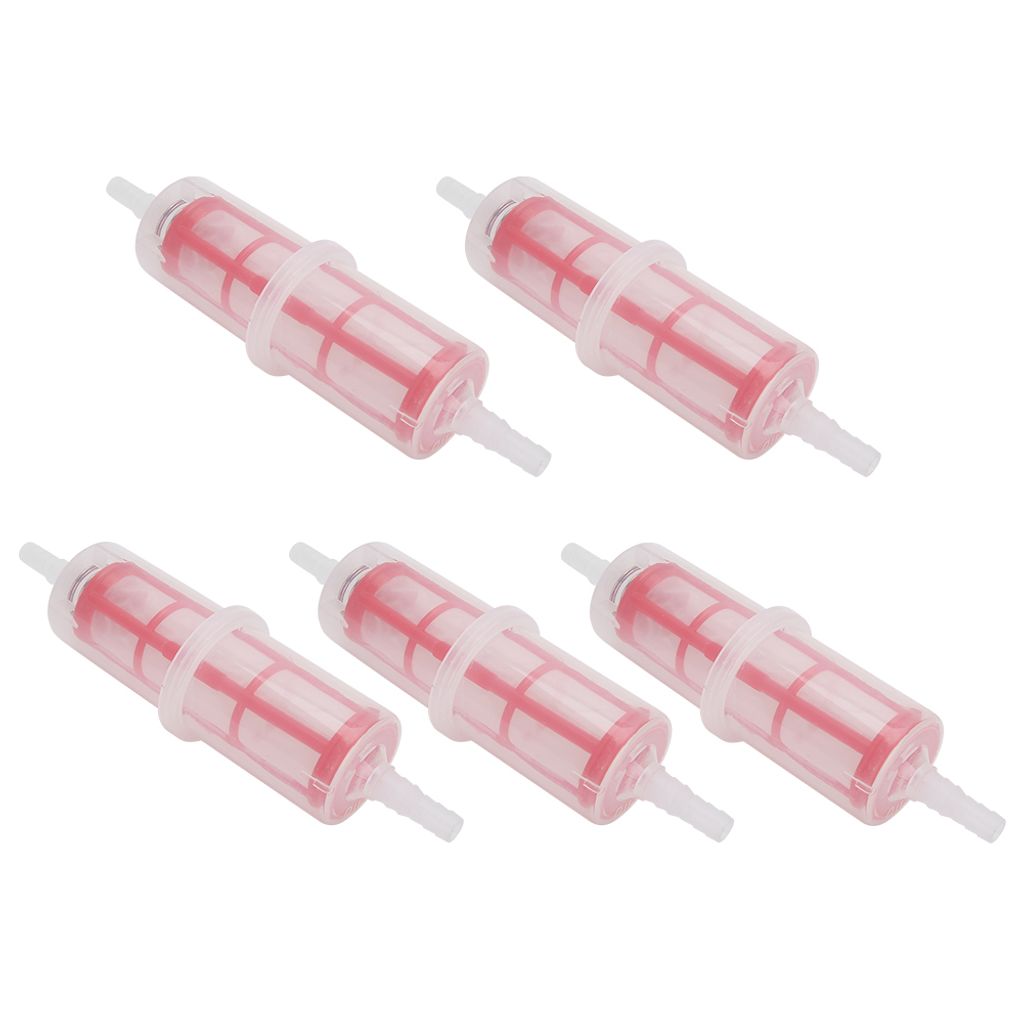 5pcs Diesel Fuel Filter Fit for HGV Forklift 8mm / 0.3in or 10mm / 0.4in Hose