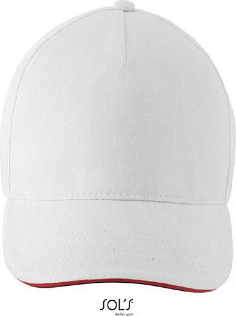 SOLs 02116 | 5 Panel Uni Contrast Three-Colour Cap Longchamp - Farbe: White - Größe: One Size