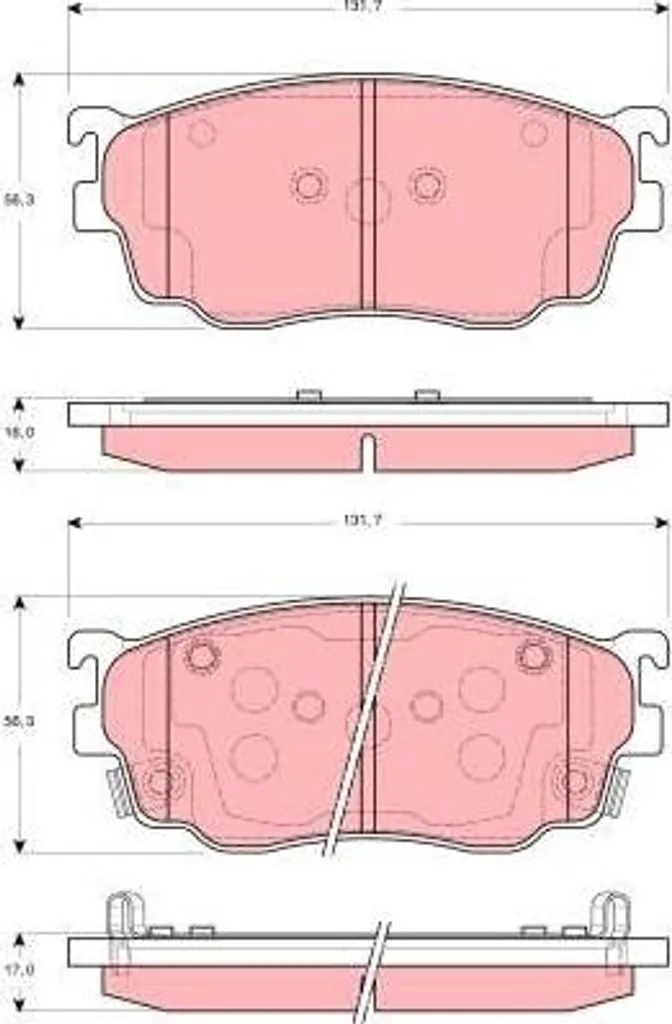 Plaquettes TRW GDB3253 haute friction OE CBY43328Z Mazda Premacy