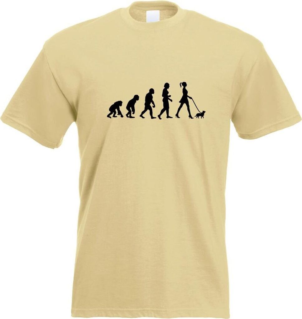 Kiwistar - T-Shirt - Khaki - Evolution It-Girl Trend & Style Herren Funshirt Bedruckt Design Sprüche Spruch Motive - mit Motiv Bedruckt - Funshirt...