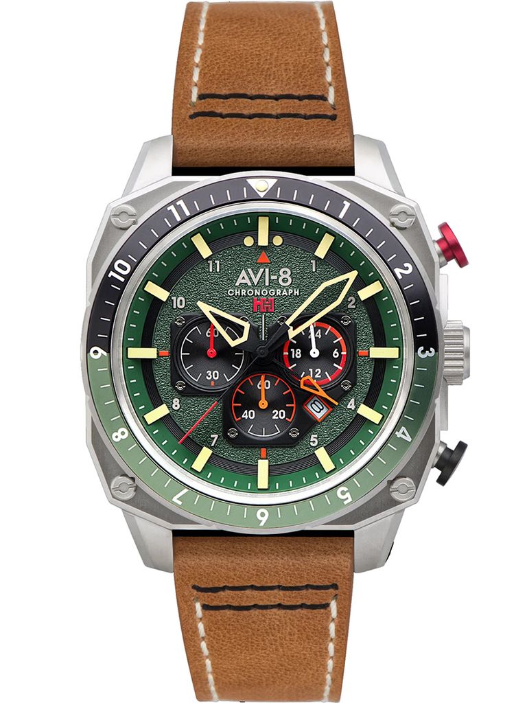 AVI-8 AV-4100-01 Herrenuhr Hawker Hunter Dual Time Chronograph 43mm 5ATM